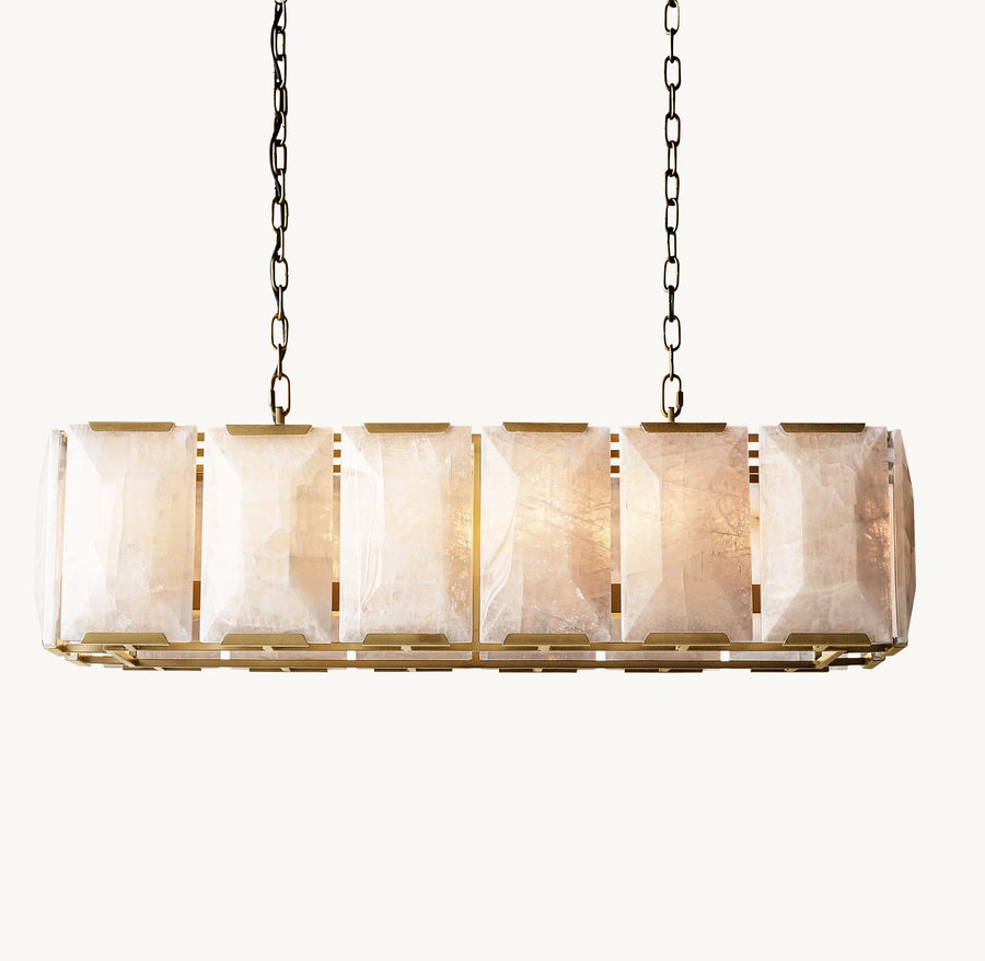 Harlow Calcite Rectangular Chandelier