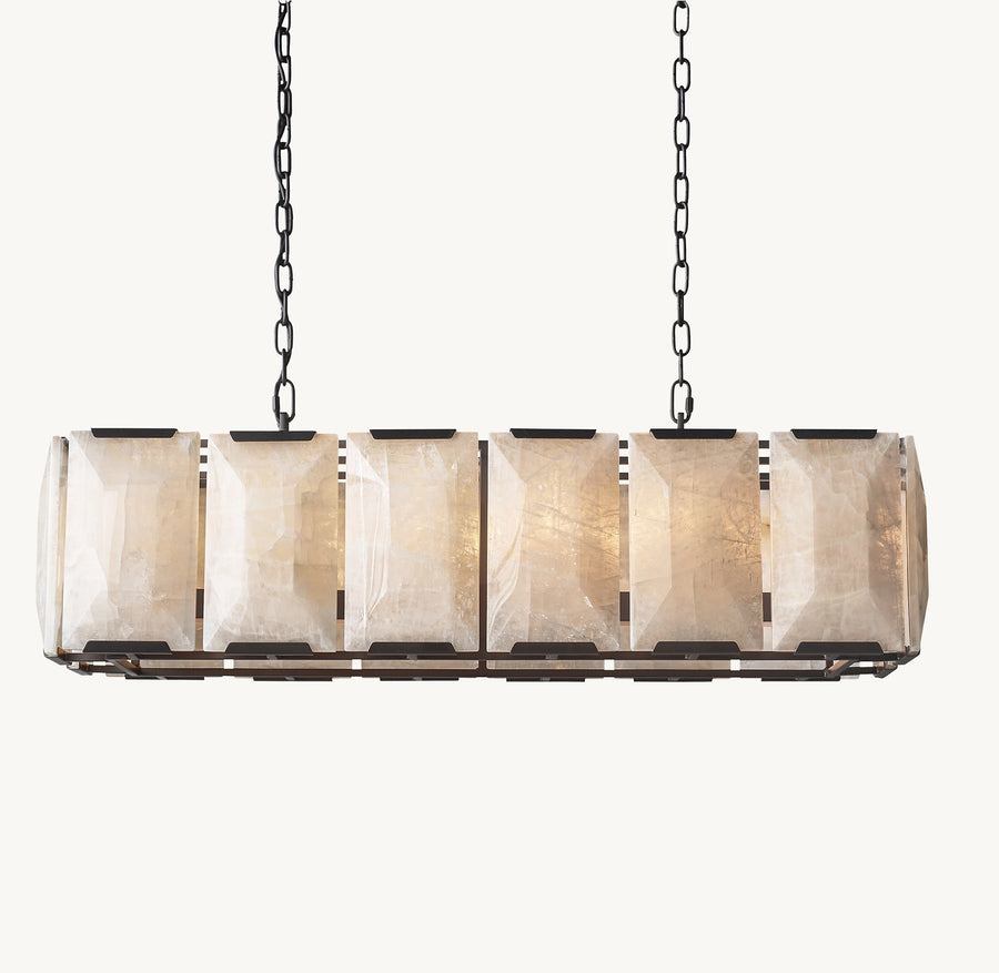 Harlow Calcite Rectangular Chandelier