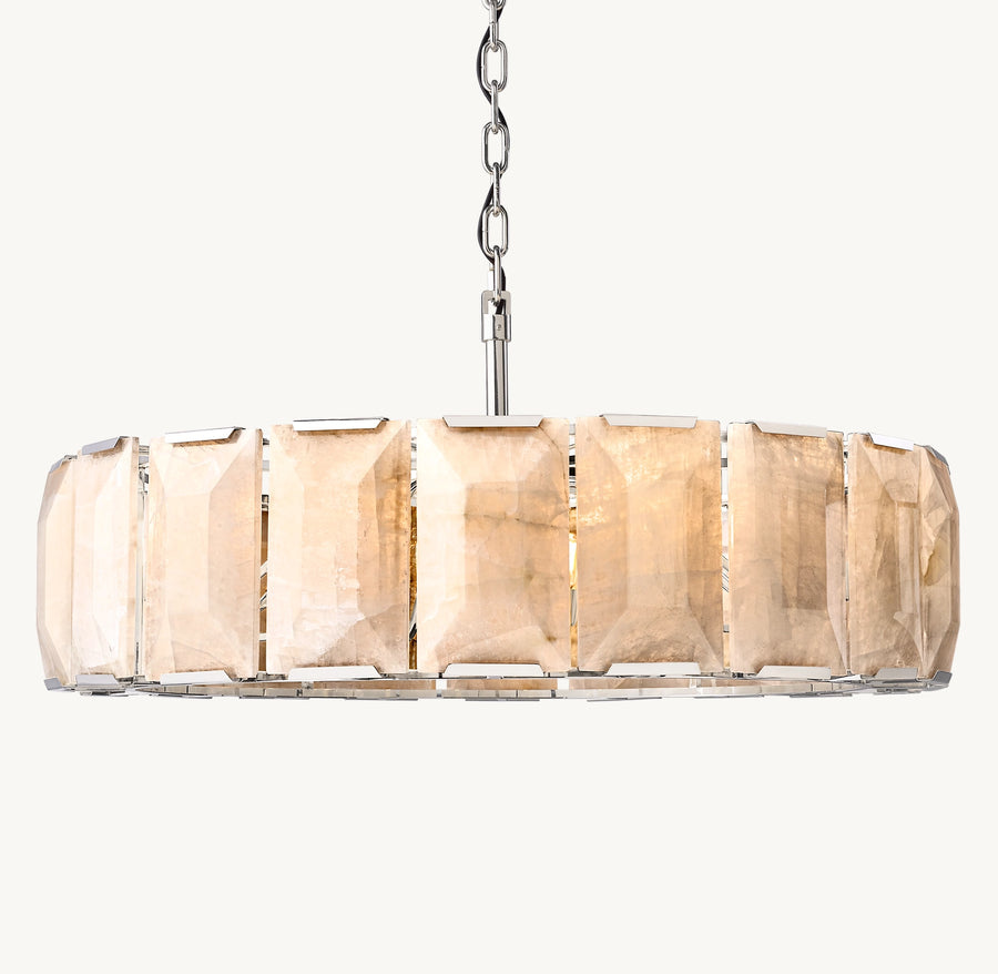 Harlow Calcite Round Chandelier