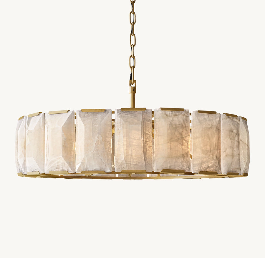 Harlow Calcite Round Chandelier