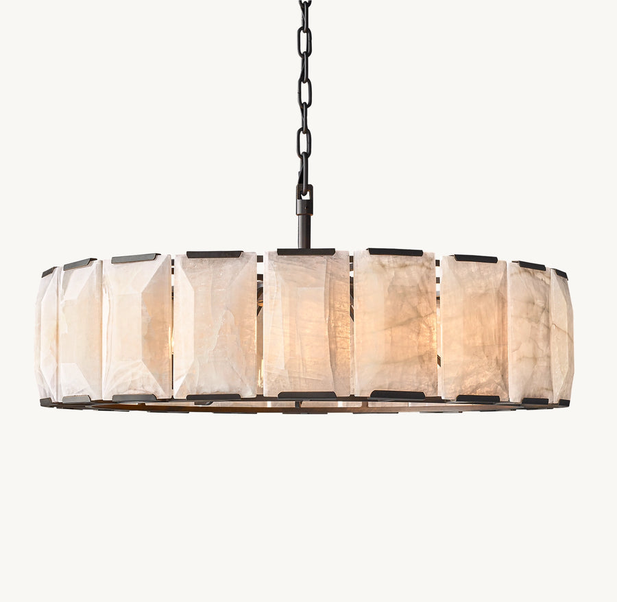 Harlow Calcite Round Chandelier