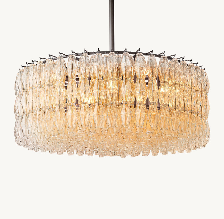 Chiara clear glass round chandelier