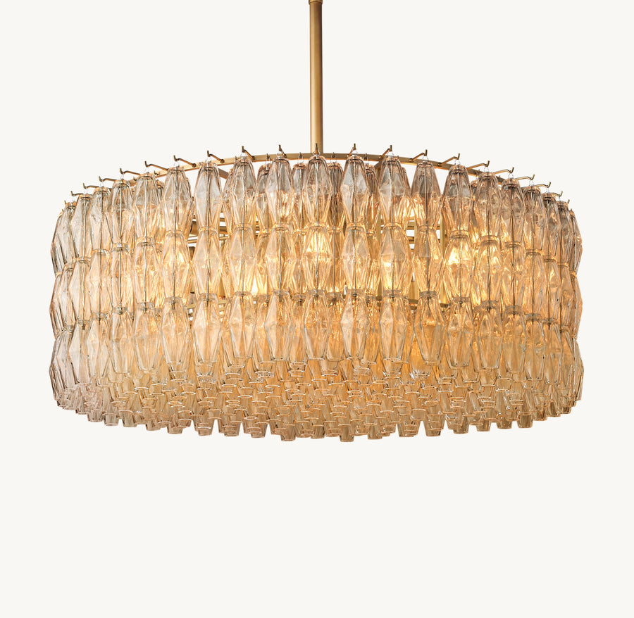 Chiara clear glass round chandelier