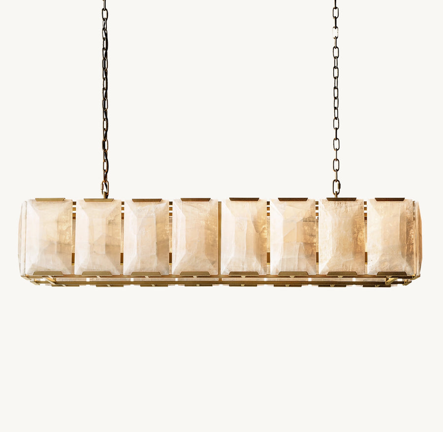 Harlow Calcite Rectangular Chandelier