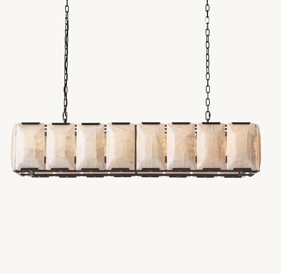 Harlow Calcite Rectangular Chandelier