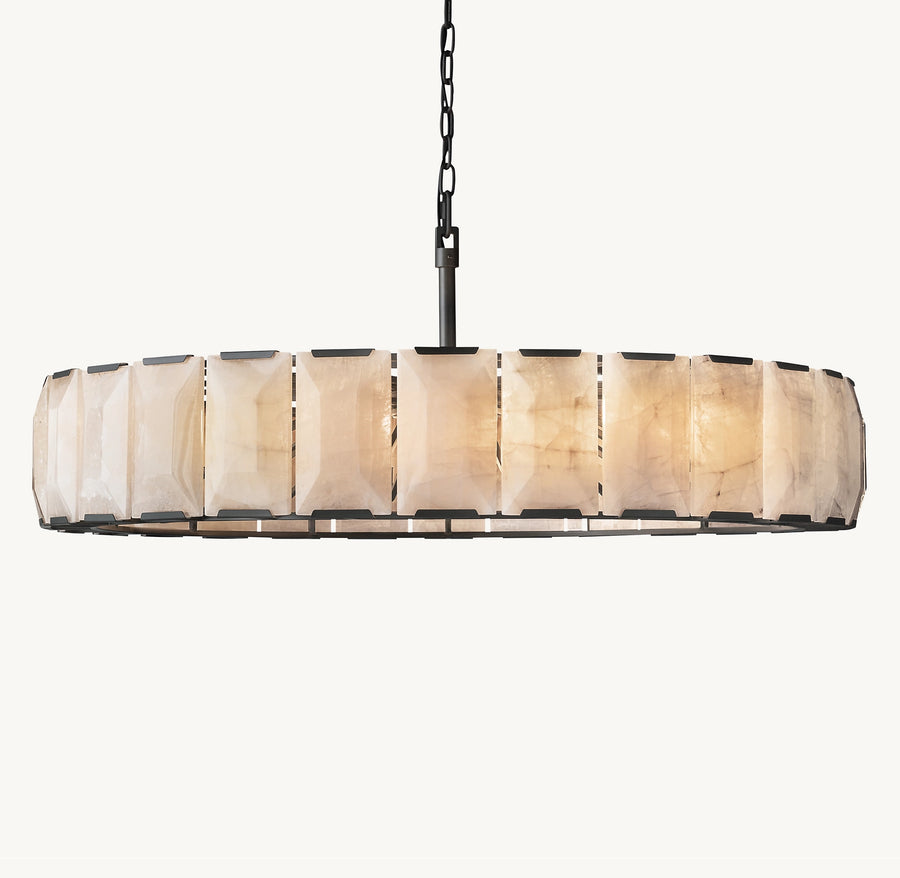 Harlow Calcite Round Chandelier