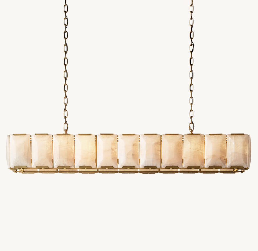 Harlow Calcite Rectangular Chandelier