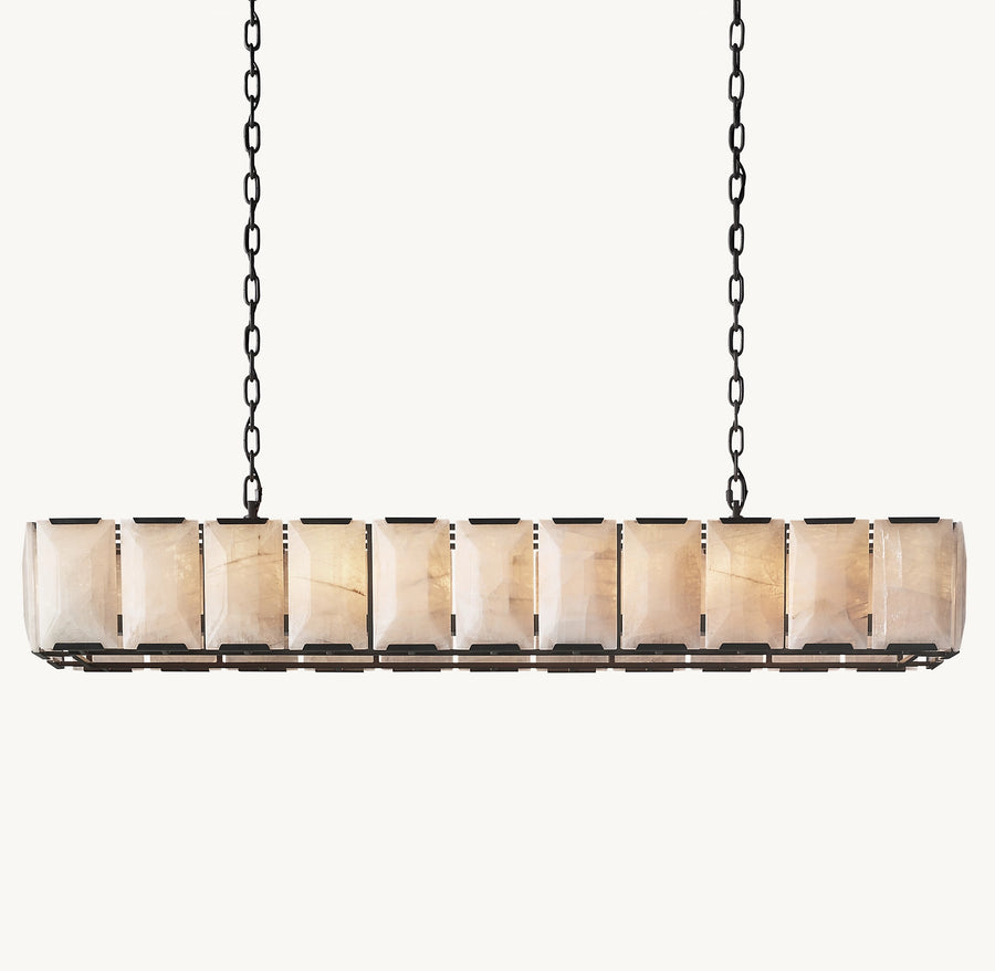 Harlow Calcite Rectangular Chandelier