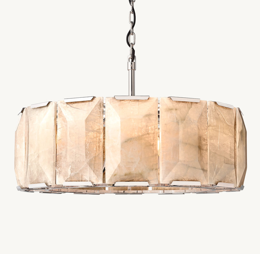 Harlow Calcite Round Chandelier