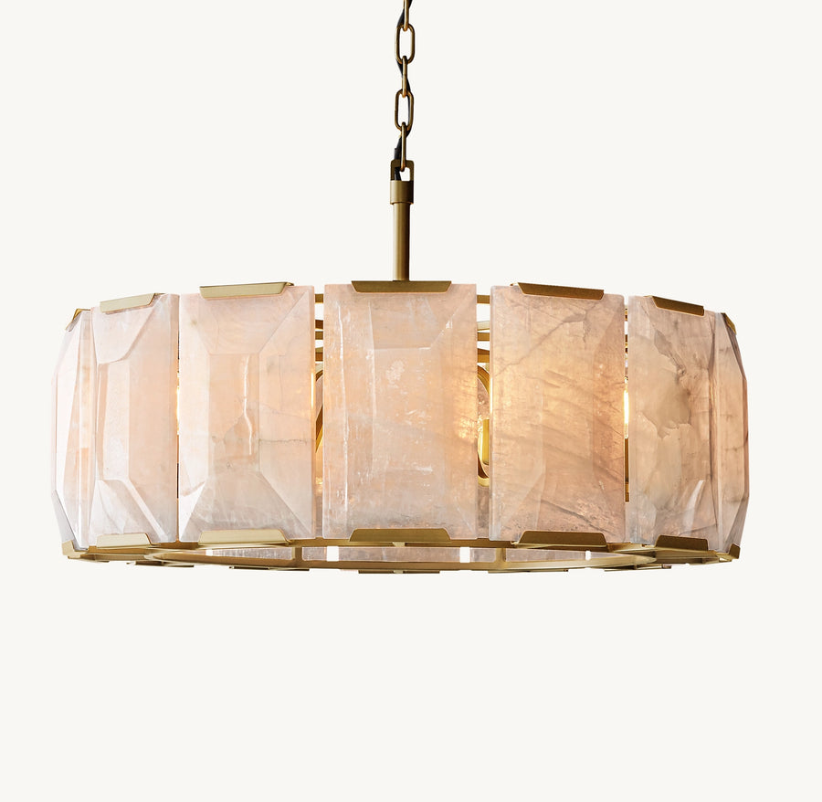 Harlow Calcite Round Chandelier