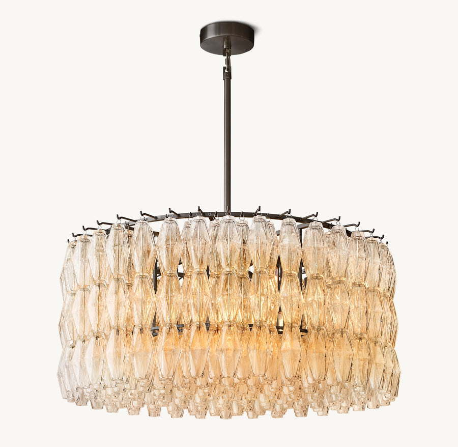 Chiara clear glass round chandelier