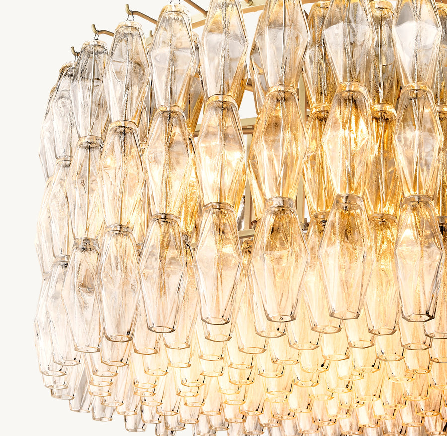 Chiara clear glass round chandelier