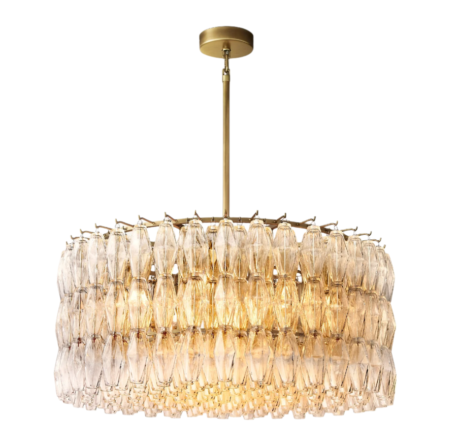 Chiara clear glass round chandelier