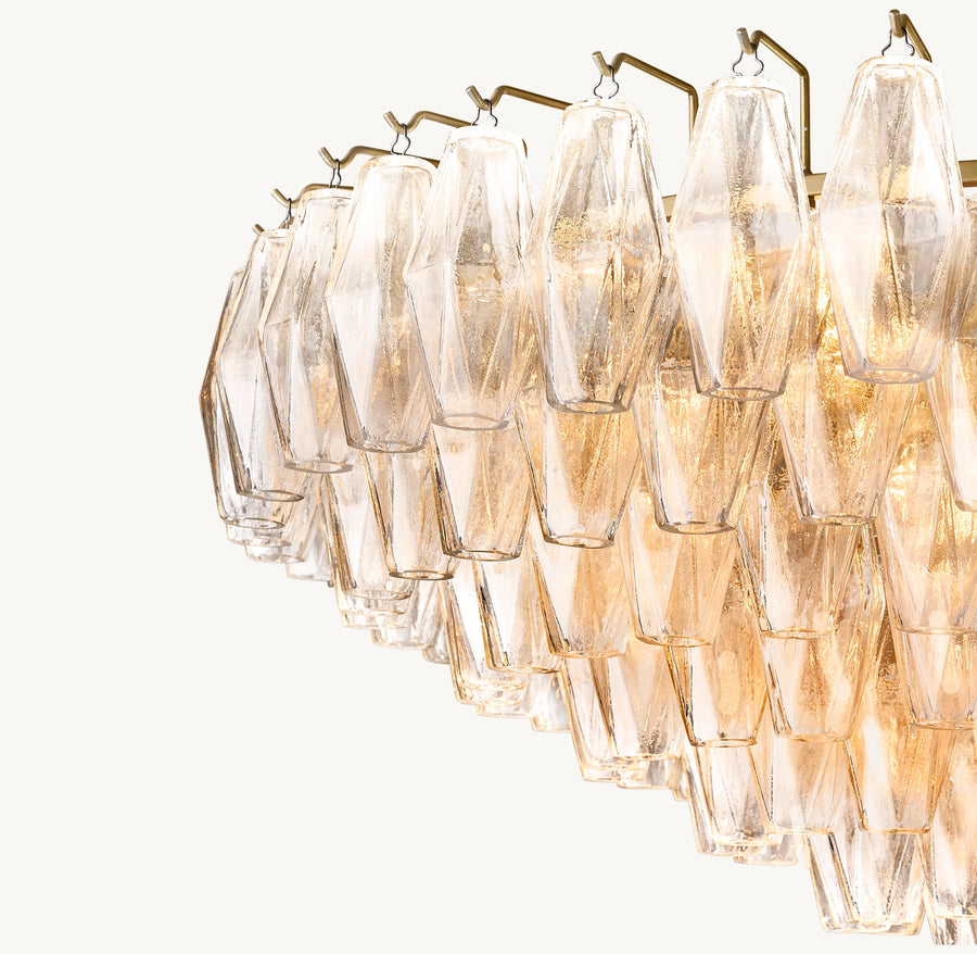 Chiara clear glass tiered round chandelier