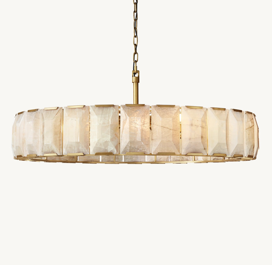 Harlow Calcite Round Chandelier