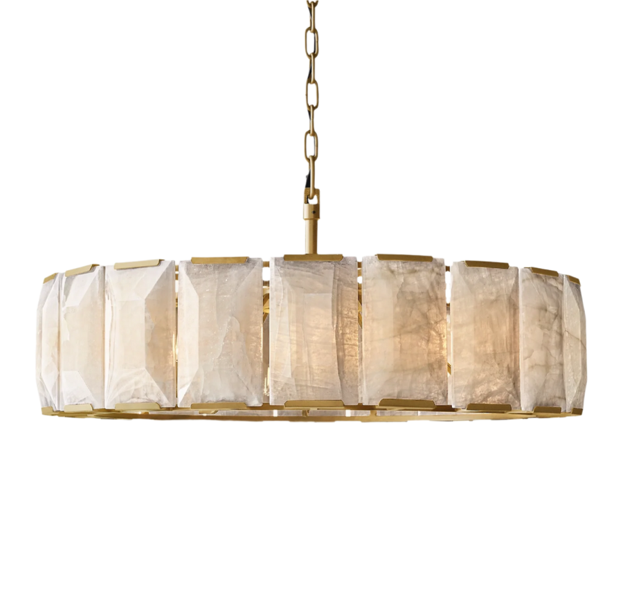 Harlow Calcite Round Chandelier