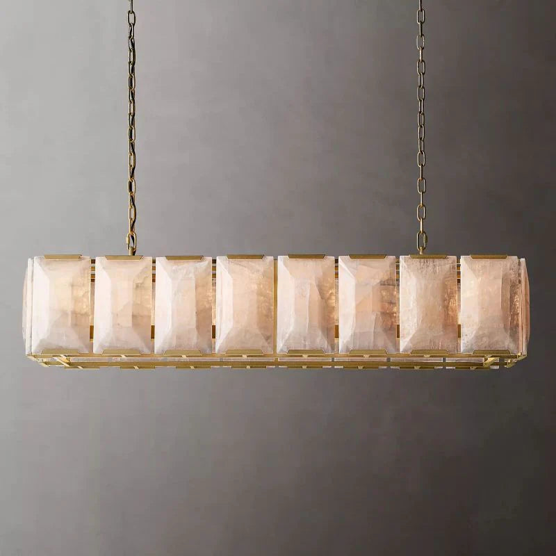 Harlow Calcite Rectangular Chandelier