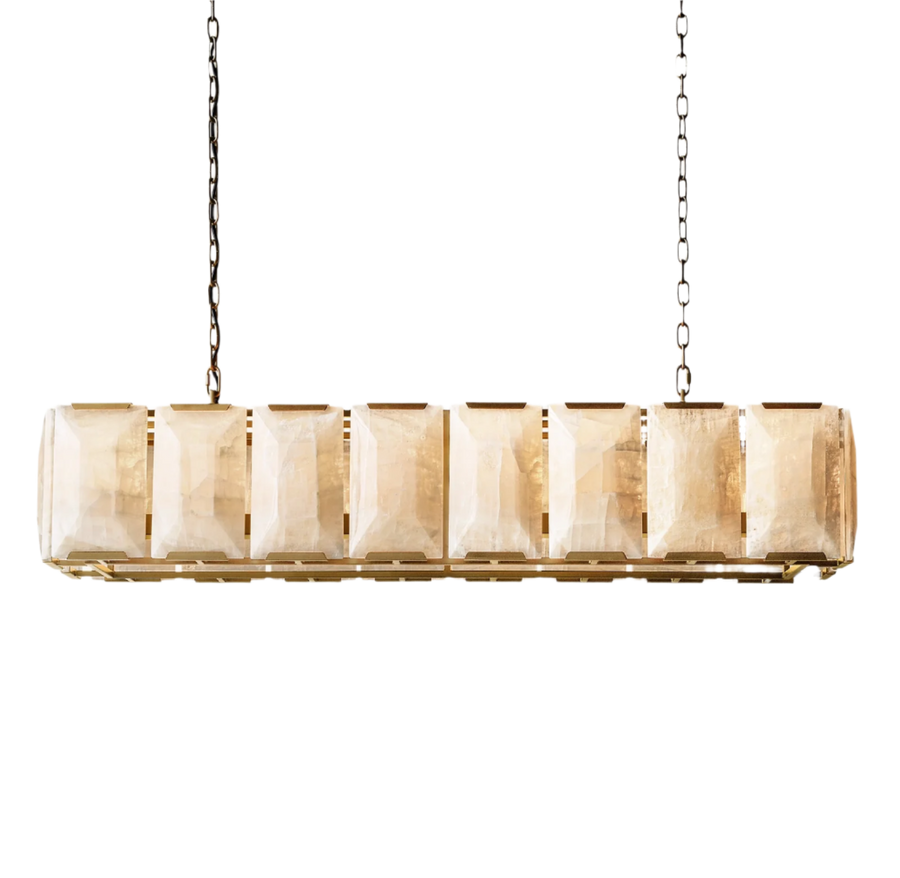 Harlow Calcite Rectangular Chandelier